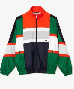 Lacoste Tracksuits-Mixed Material Colourblock Sportsuit Jacket