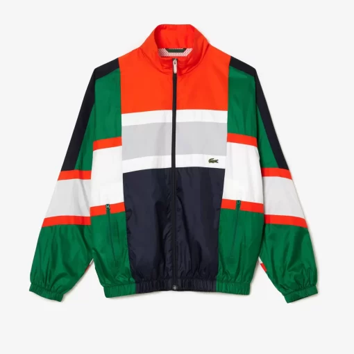 Lacoste Tracksuits-Mixed Material Colourblock Sportsuit Jacket