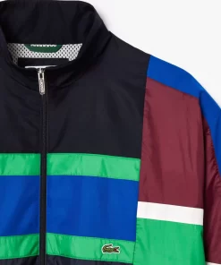 Lacoste Tracksuits-Mixed Material Colourblock Sportsuit Jacket