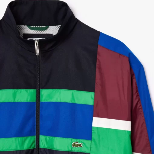 Lacoste Tracksuits-Mixed Material Colourblock Sportsuit Jacket