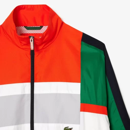 Lacoste Tracksuits-Mixed Material Colourblock Sportsuit Jacket