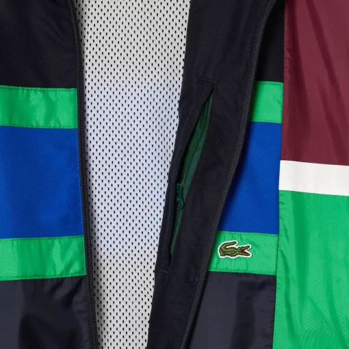 Lacoste Tracksuits-Mixed Material Colourblock Sportsuit Jacket