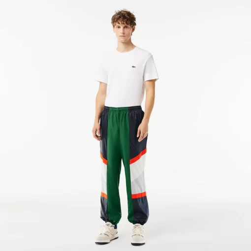 Lacoste Trousers & Shorts-Mixed Material Colourblock Sportsuit Track Pants