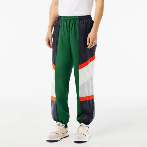 Lacoste Trousers & Shorts-Mixed Material Colourblock Sportsuit Track Pants