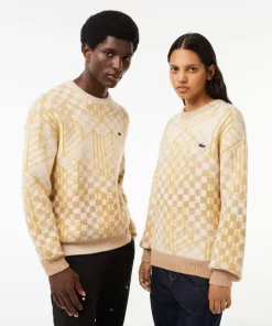 Lacoste Knitwear-Monogram Alpaca Sweater