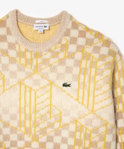 Lacoste Knitwear-Monogram Alpaca Sweater