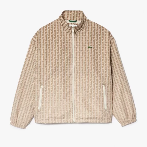 Lacoste Tracksuits-Monogram Print Ombre Effect Sportsuit Jacket