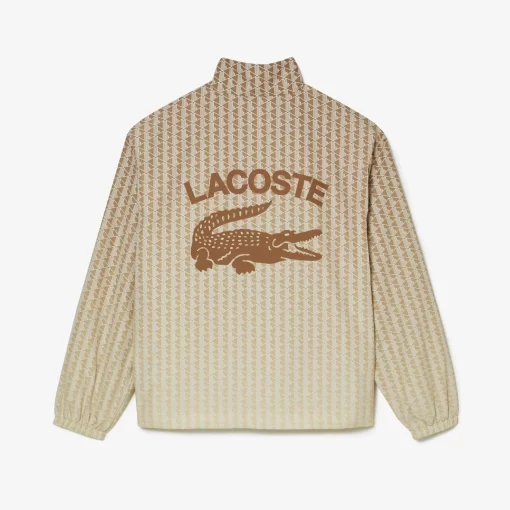 Lacoste Tracksuits-Monogram Print Ombre Effect Sportsuit Jacket