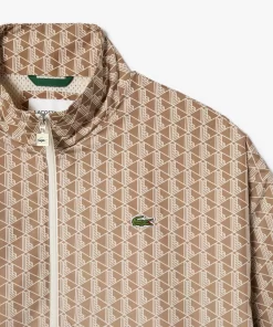 Lacoste Tracksuits-Monogram Print Ombre Effect Sportsuit Jacket