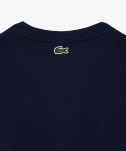 Lacoste T-Shirts-Monogram Print Regular Fit Cotton T-Shirt