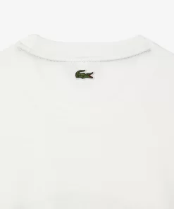 Lacoste T-Shirts-Monogram Print Regular Fit Cotton T-Shirt