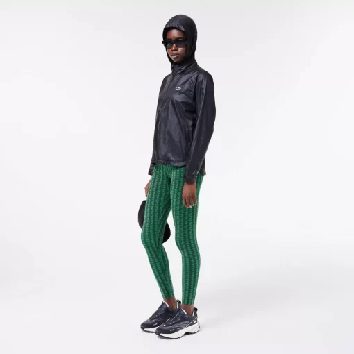 Lacoste Fitness & Training-Monogram Print Sport Leggings