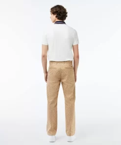 Lacoste Trousers & Shorts-Monogram Print Straight Cut Chinos