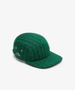 Lacoste Caps & Hats-Monogram Print Twill Jockey Cap