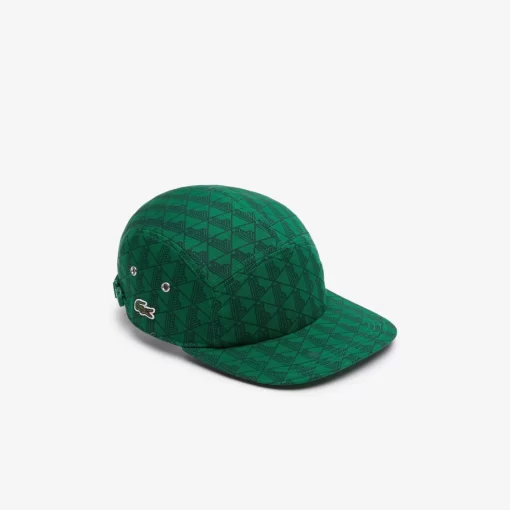 Lacoste Caps & Hats-Monogram Print Twill Jockey Cap