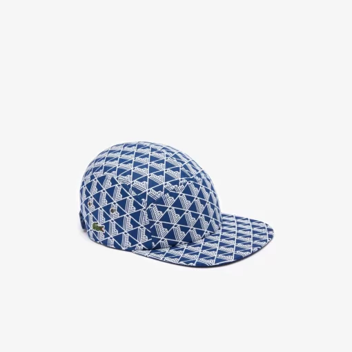 Lacoste Caps & Hats-Monogram Print Twill Jockey Cap