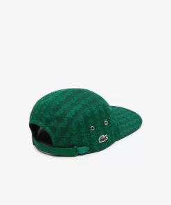 Lacoste Caps & Hats-Monogram Print Twill Jockey Cap