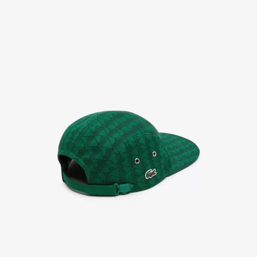 Lacoste Caps & Hats-Monogram Print Twill Jockey Cap