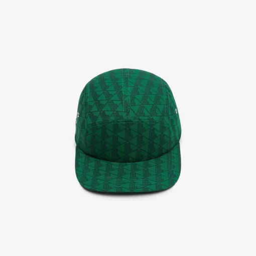 Lacoste Caps & Hats-Monogram Print Twill Jockey Cap