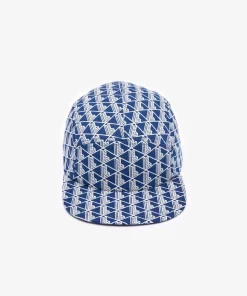 Lacoste Caps & Hats-Monogram Print Twill Jockey Cap