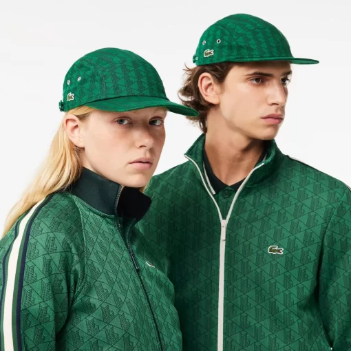 Lacoste Caps & Hats-Monogram Print Twill Jockey Cap