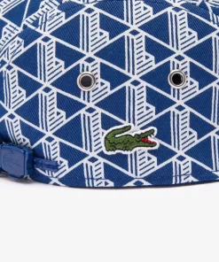 Lacoste Caps & Hats-Monogram Print Twill Jockey Cap