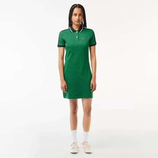 Lacoste Dresses & Skirts-Monogrammed Slim Fit Jacquard Dress