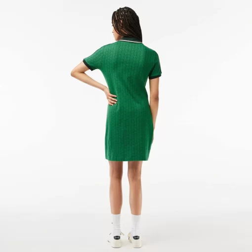 Lacoste Dresses & Skirts-Monogrammed Slim Fit Jacquard Dress