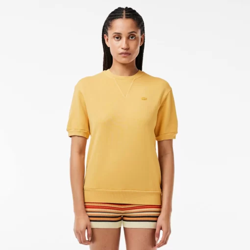 Lacoste T-Shirts-Natural Dyed Cotton Fleece T-Shirt