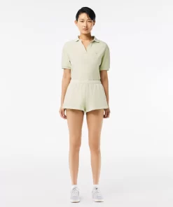 Lacoste Trousers & Shorts-Natural Dyed Short Cotton Fleece Shorts