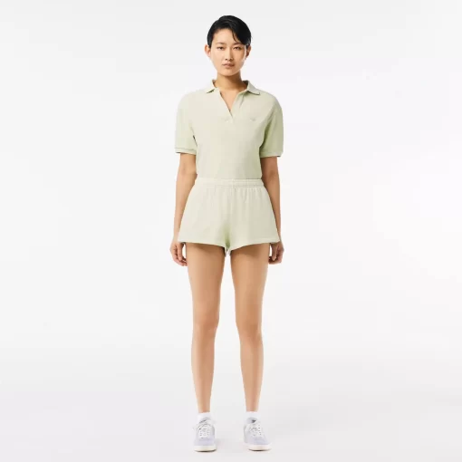 Lacoste Trousers & Shorts-Natural Dyed Short Cotton Fleece Shorts