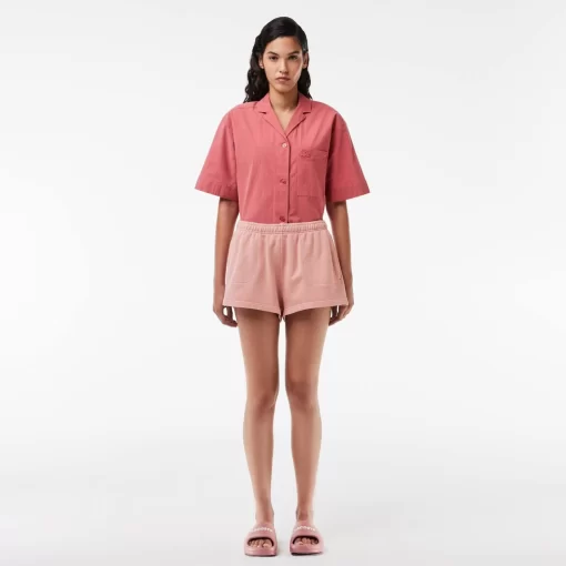 Lacoste Trousers & Shorts-Natural Dyed Short Cotton Fleece Shorts