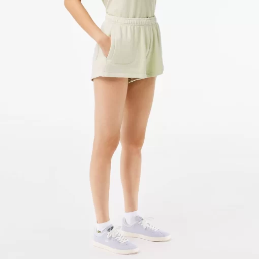 Lacoste Trousers & Shorts-Natural Dyed Short Cotton Fleece Shorts