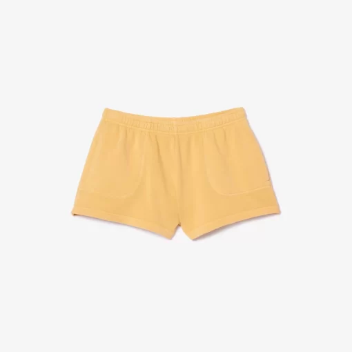 Lacoste Trousers & Shorts-Natural Dyed Short Cotton Fleece Shorts