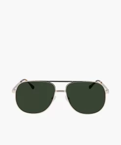 Lacoste Sunglasses-Navigator Metal Signature 101 Sunglasses