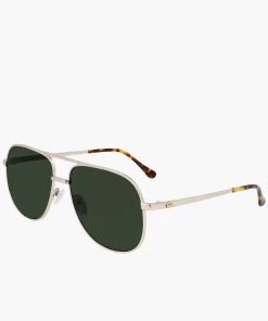 Lacoste Sunglasses-Navigator Metal Signature 101 Sunglasses