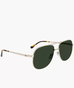 Lacoste Sunglasses-Navigator Metal Signature 101 Sunglasses