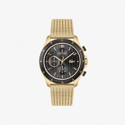 Lacoste Watches-Neoheritage Chrono Watch Gold Ip Mesh