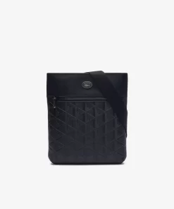 Lacoste Vertical Bags-Nomogramme Slimline Textured Motif Shoulder Bag