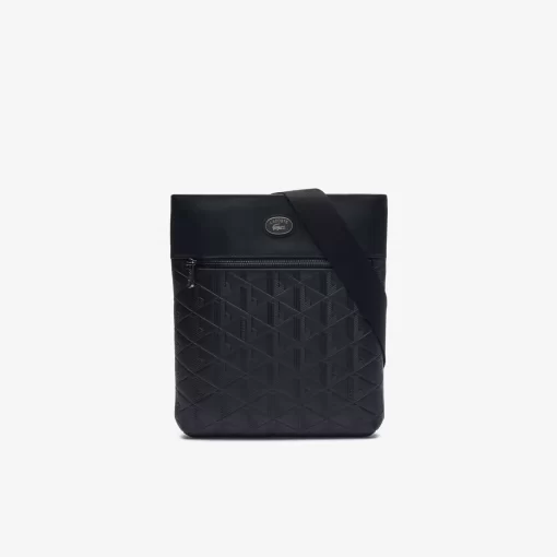 Lacoste Vertical Bags-Nomogramme Slimline Textured Motif Shoulder Bag