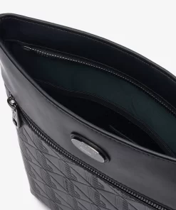 Lacoste Vertical Bags-Nomogramme Slimline Textured Motif Shoulder Bag