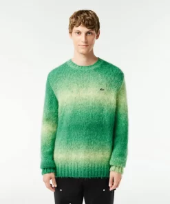 Lacoste Knitwear-Ombre Effect Alpaca Wool Sweater