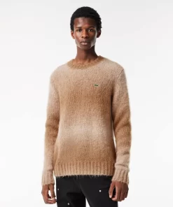 Lacoste Knitwear-Ombre Effect Alpaca Wool Sweater