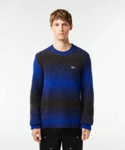 Lacoste Knitwear-Ombre Effect Alpaca Wool Sweater