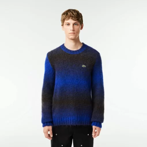 Lacoste Knitwear-Ombre Effect Alpaca Wool Sweater