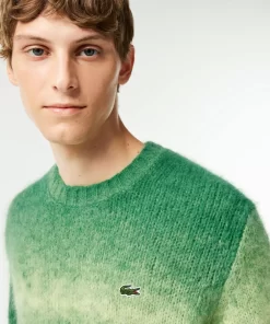 Lacoste Knitwear-Ombre Effect Alpaca Wool Sweater