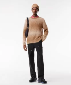 Lacoste Knitwear-Ombre Effect Alpaca Wool Sweater