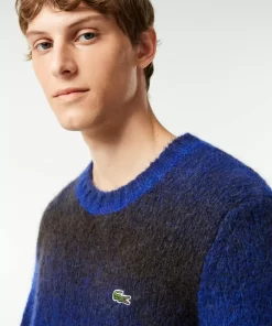 Lacoste Knitwear-Ombre Effect Alpaca Wool Sweater