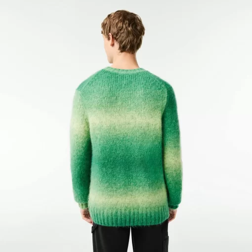 Lacoste Knitwear-Ombre Effect Alpaca Wool Sweater