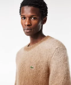 Lacoste Knitwear-Ombre Effect Alpaca Wool Sweater